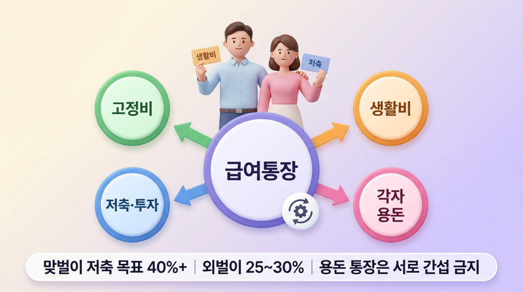 5개 통장 하이브리드 구조
