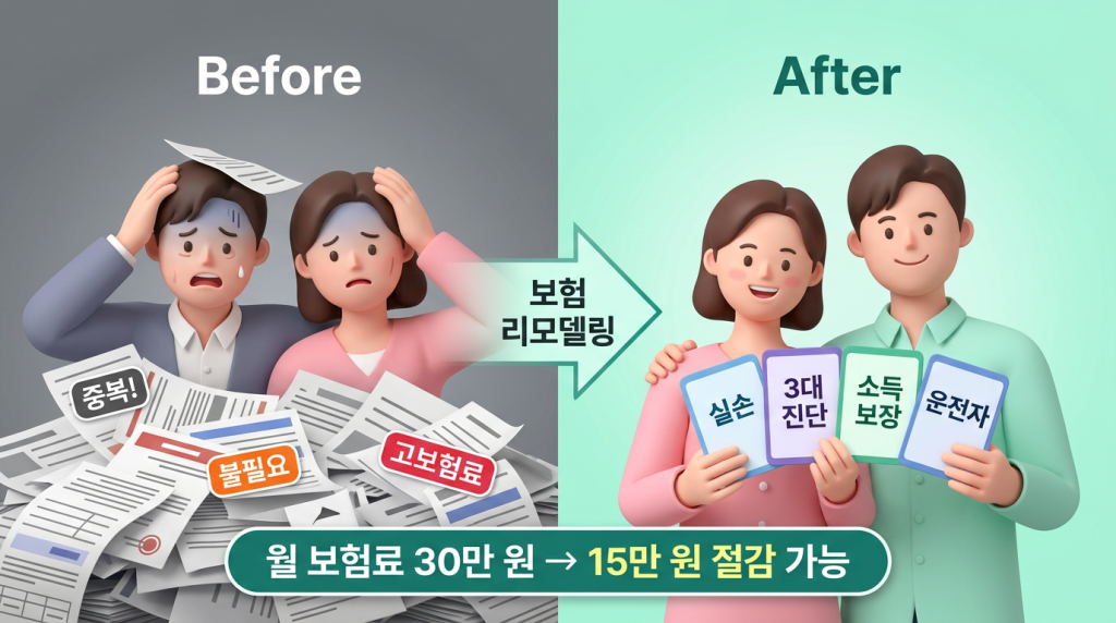 보험 리모델링 비포/애프터