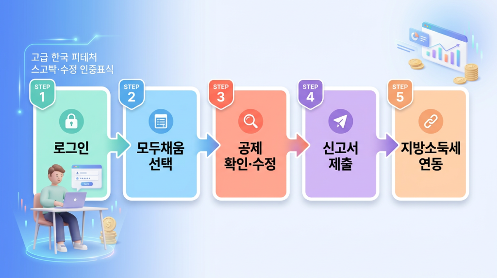 홈택스 모두채움 5단계