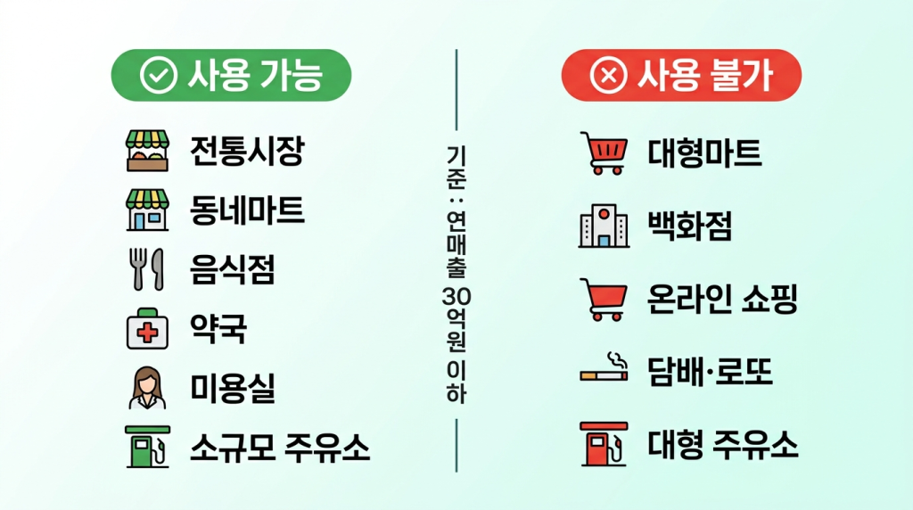 사용처 O/X 가이드