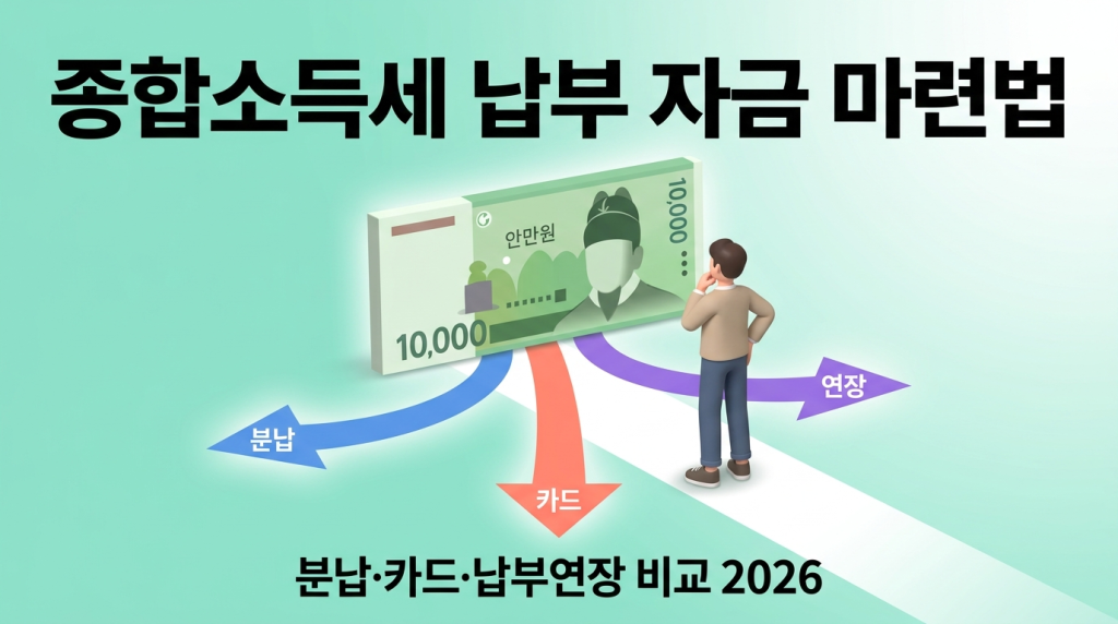 종합소득세 납부 자금 마련법