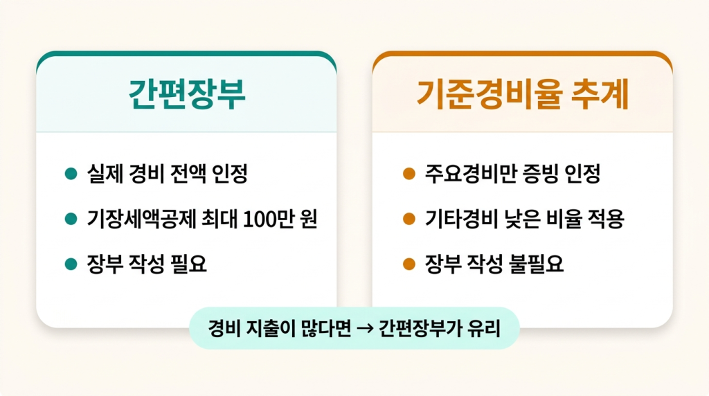  간편장부 vs 기준경비율 비교