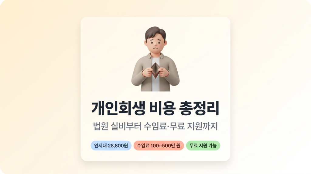 2026 개인회생 비용 총정리 