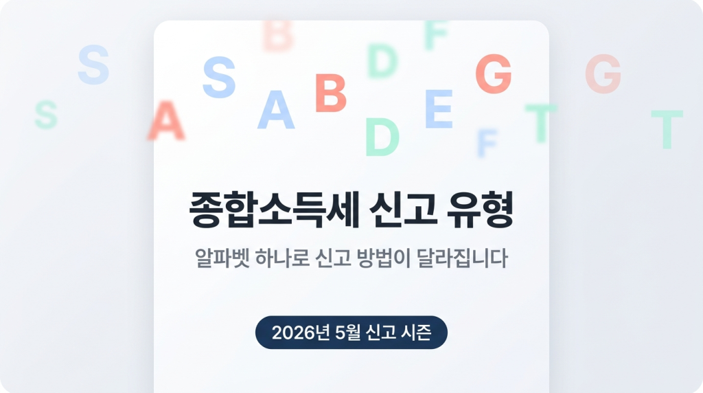 2026 종합소득세 신고 유형 총정리 – 알파벳별 신고 방법·세무사 필요 여부