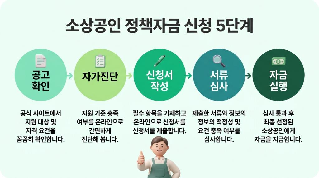소상공인 정책자금 신청 5단계