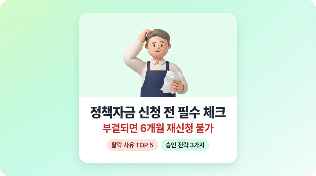 정책자금 신청 전 필수 체크