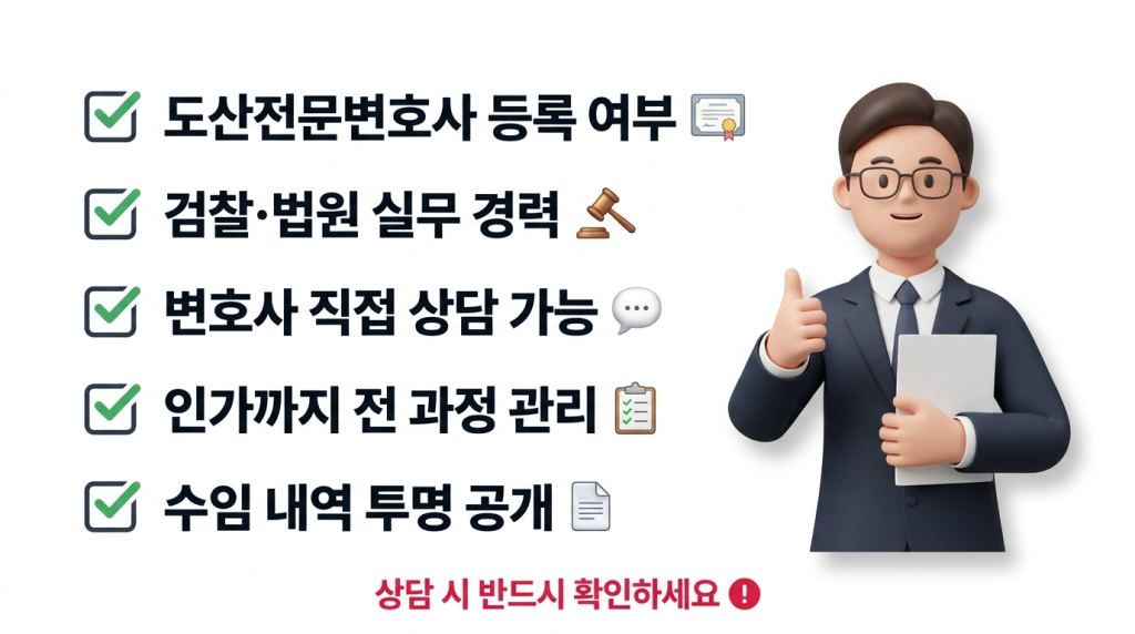 변호사 선택 체크리스트 5항목