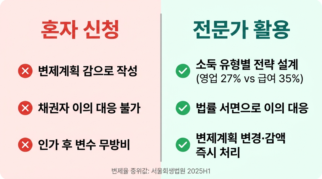  혼자 vs 전문가 비교
