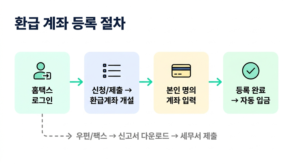 환급 계좌 등록 절차