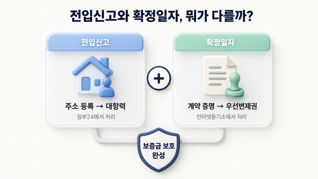 전입신고 vs 확정일자 비교