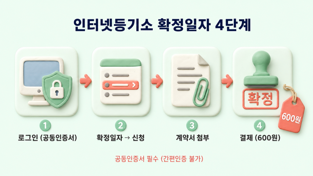  인터넷등기소 확정일자 4단계