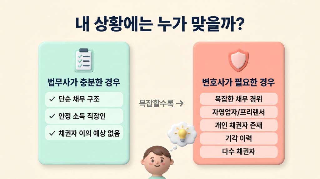 상황별 판단 매트릭스