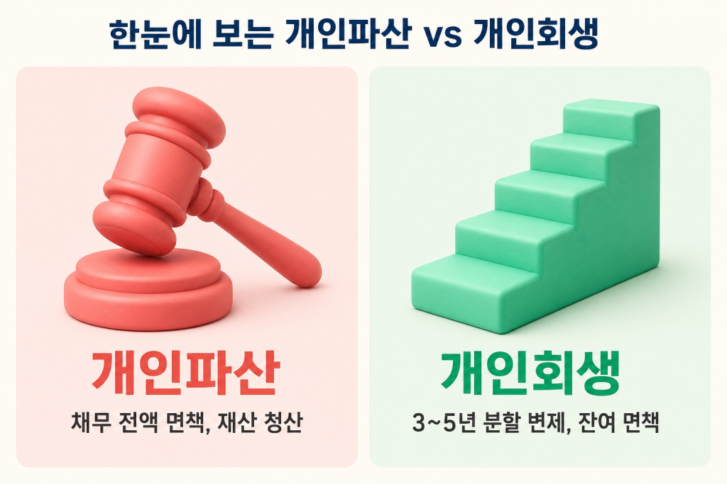 개념 비교 일러스트