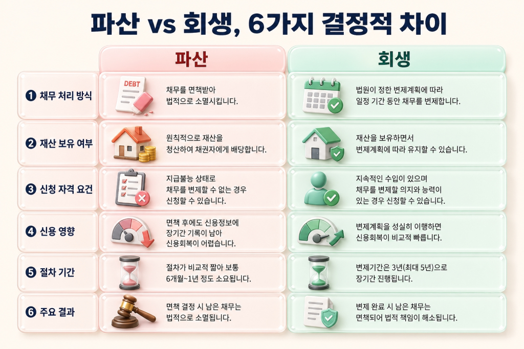  6가지 핵심 차이