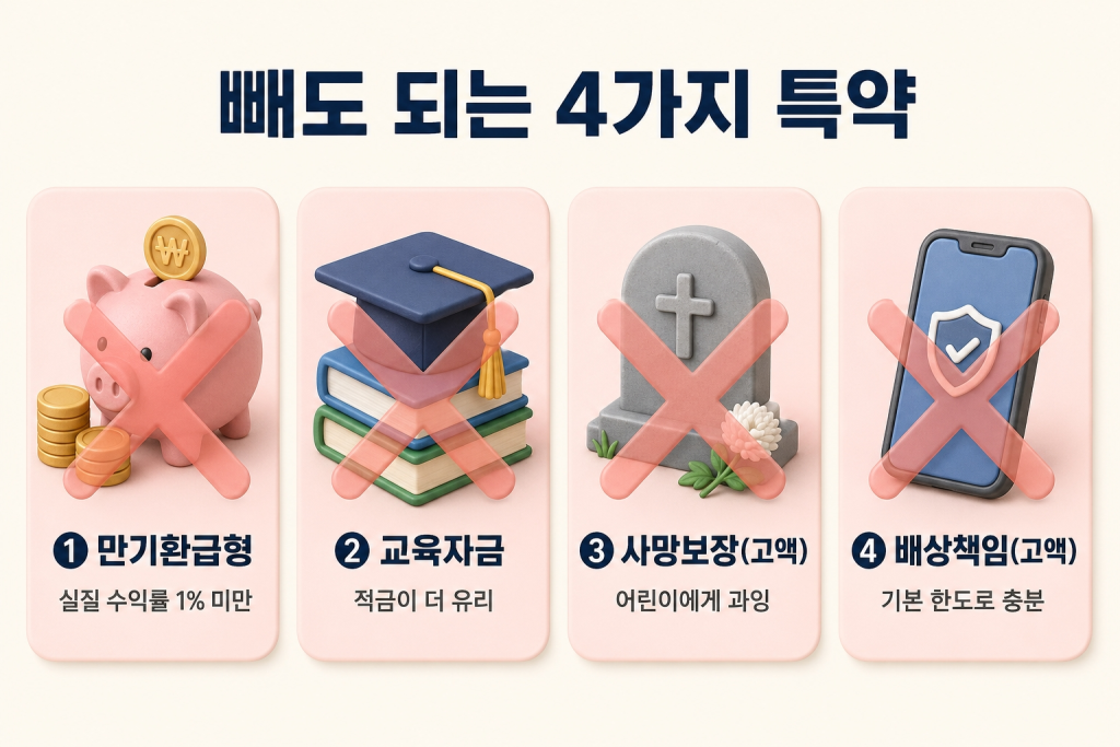  불필요특약 4가지