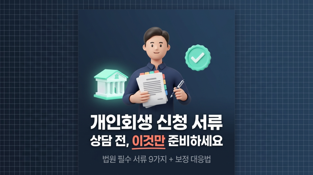 개인회생 신청 서류, 상담 전 이것만 준비하세요