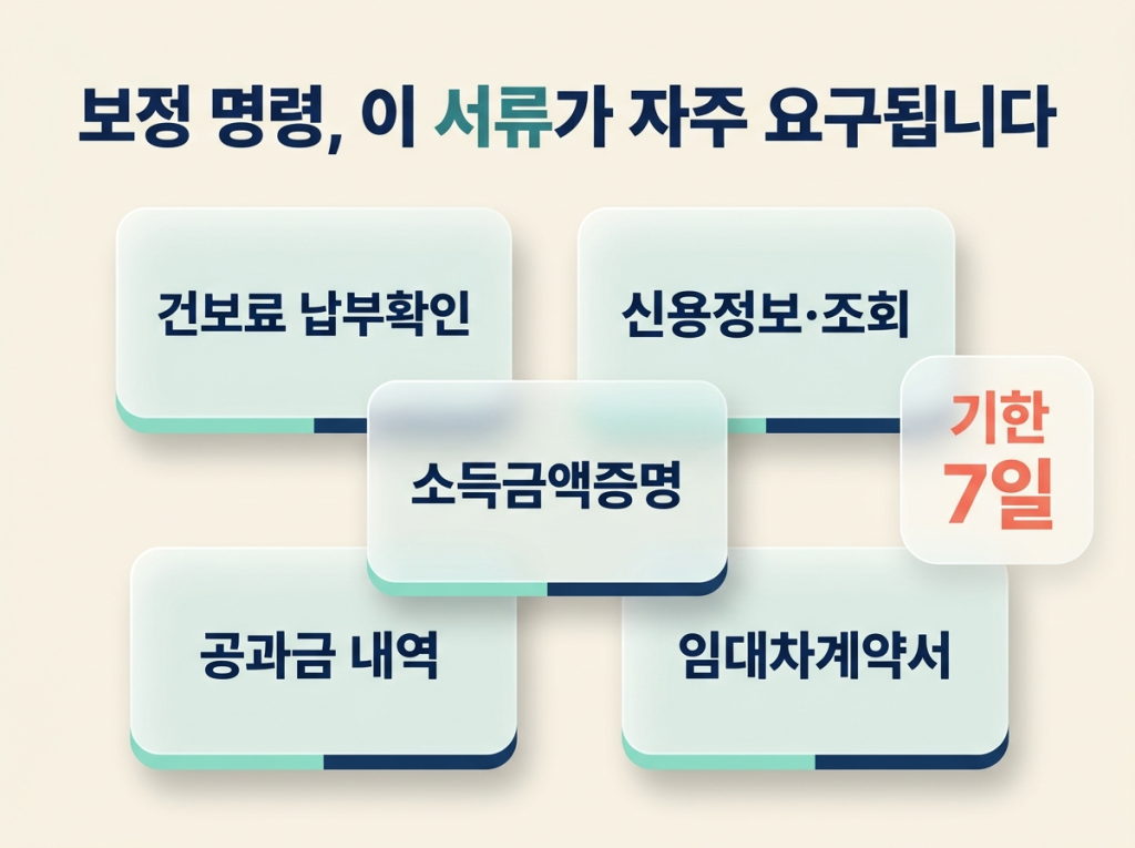 보정 명령 대응