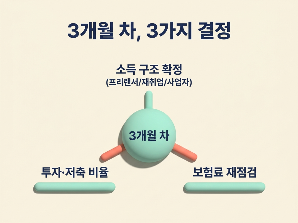 소득 구조·투자저축 비율·보험료 재점검 3가지 결정 다이어그램