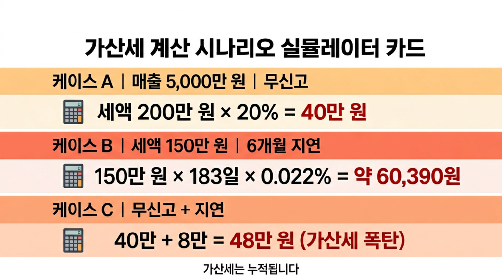 가산세 계산 시뮬레이션