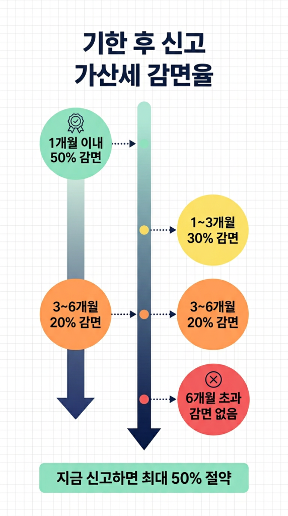 기한 후 신고 감면율 타임라인