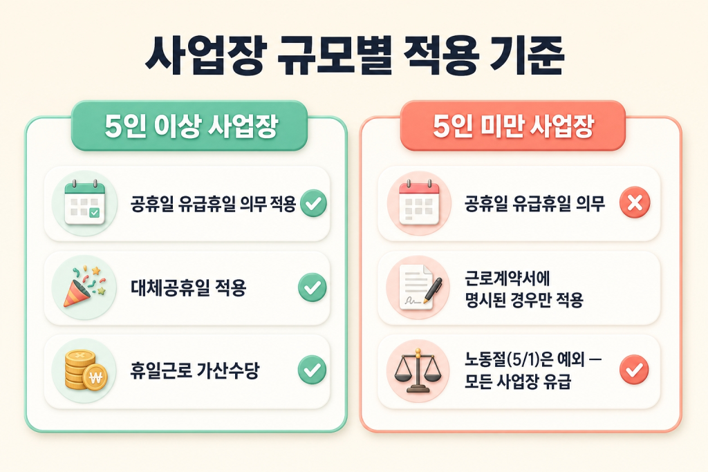 사업장 규모별 적용 기준