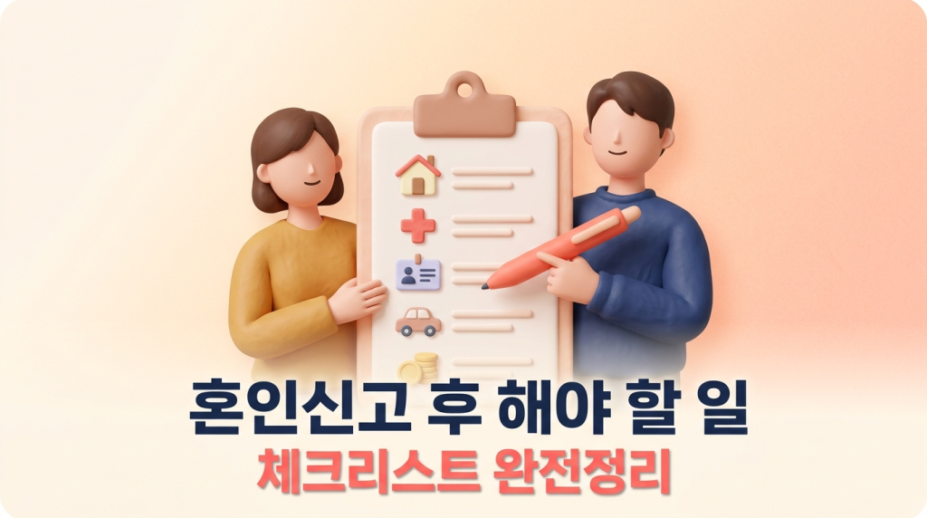 혼인신고 후 해야 할 일 / 체크리스트 완전정리