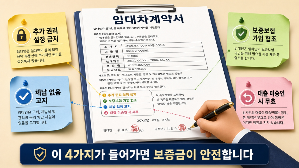 필수 특약 4가지