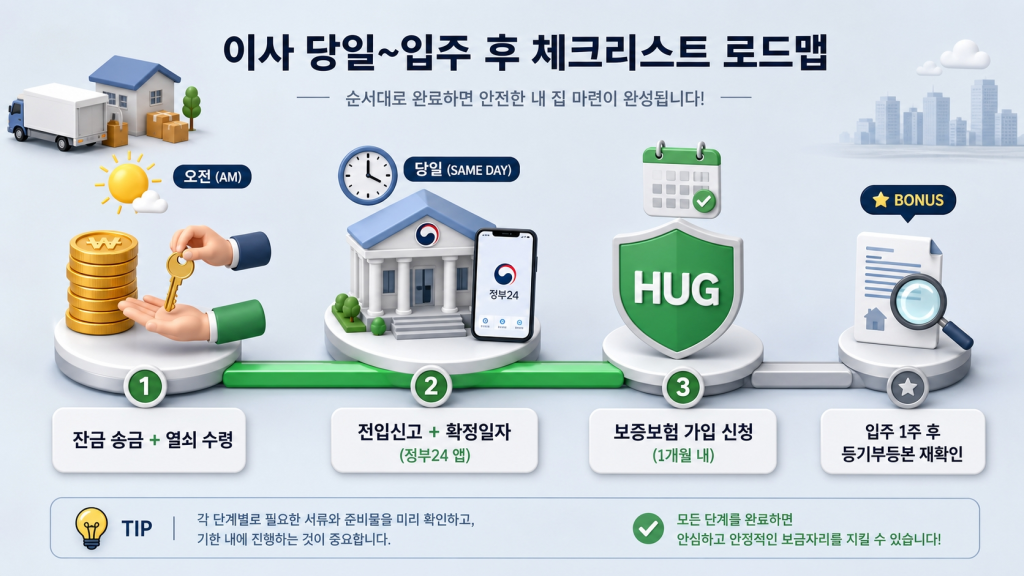 잔금일 루틴 타임라인