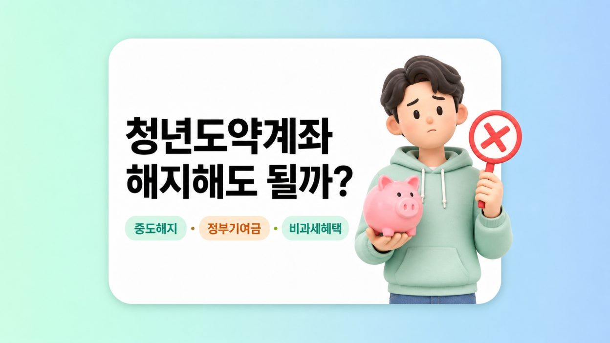 청년도약계좌 중도해지 조건 완화됐다고 해지해도 될까? 2026 실무 체크리스트
