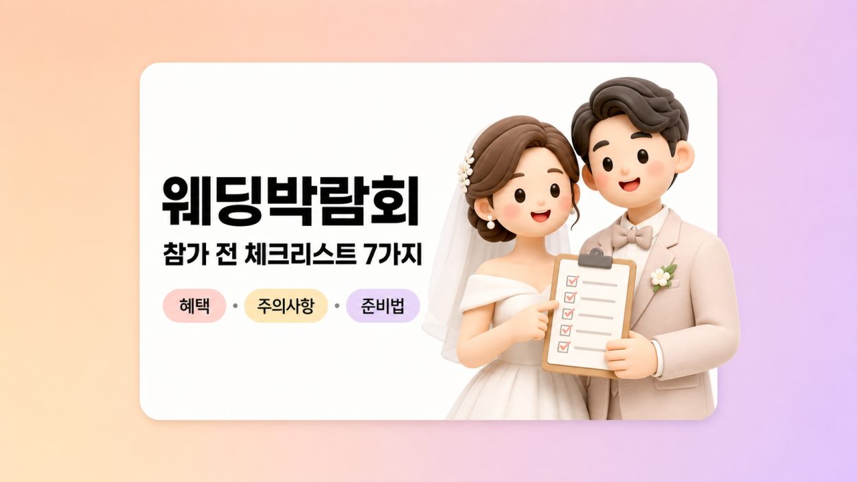 웨딩박람회 가면 뭐가 좋을까? 참가 전 꼭 확인해야 할 체크리스트 7가지