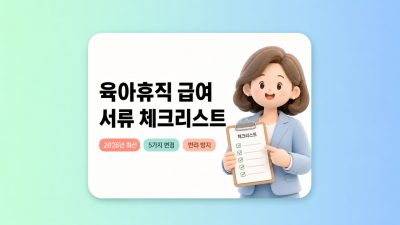 육아휴직 급여 신청, 이 서류 빠지면 반려됩니다 — 2026년 달라진 점 5가지 체크리스트