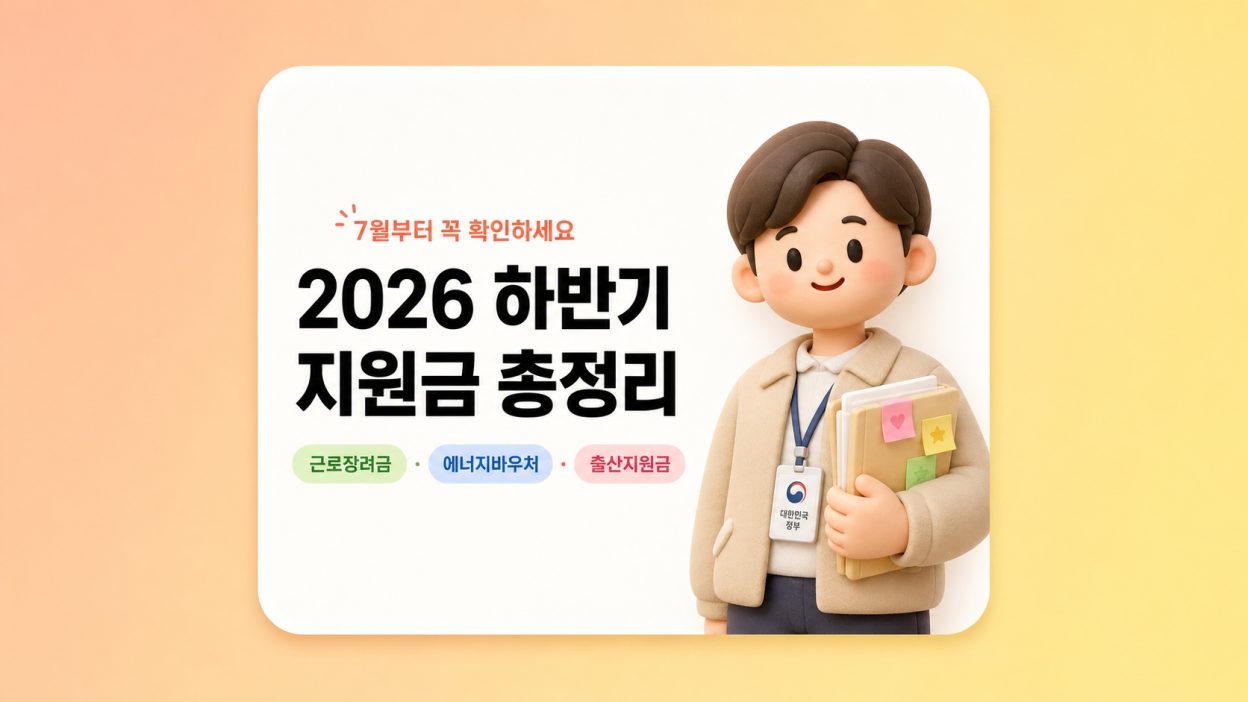 2026년 하반기 달라지는 정부지원금 총정리 – 7월부터 꼭 확인하세요