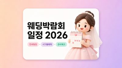 웨딩박람회 일정 2026 전국 총정리 — 언제·어디서 가야 진짜 혜택 받을 수 있을까?