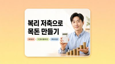 복리 저축으로 목돈 만들기, 숫자로 보면 완전히 다르게 보입니다 — 기간별 현실 시뮬레이션