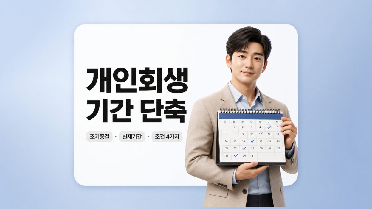 개인회생 기간 단축, 정말 가능한가요? — 조기종결 조건 4가지와 실패하는 이유