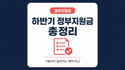 2026년 하반기 달라지는 정부지원금 총정리: 7월부터 신청 가능한 혜택 비교