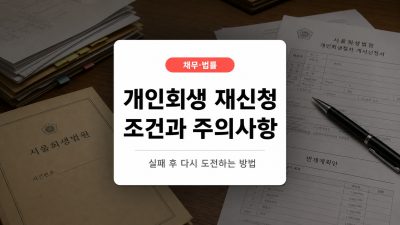 개인회생 재신청 가능한 조건과 주의사항: 실패 후 다시 도전하는 방법